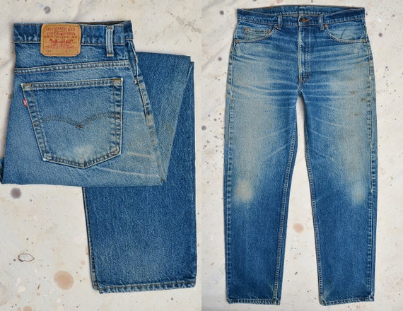 【ぼびちゃん様専用他の方購入不可ですLevi's】505USA-LEVI Vintage Levis 505 USA Red Tag Blue Denim High Waisted Jean 37 X 32