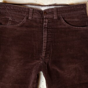1970s Levis Orange Tag Uncut Corduroy Bootcut Tailored for Men Brown