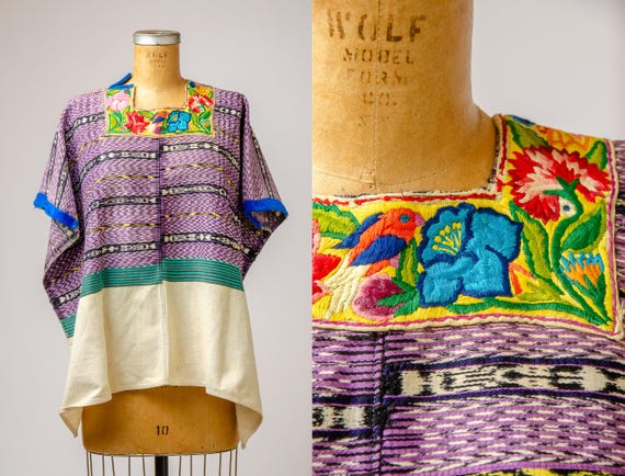 Vtg guatemalan woven huipil - Gem