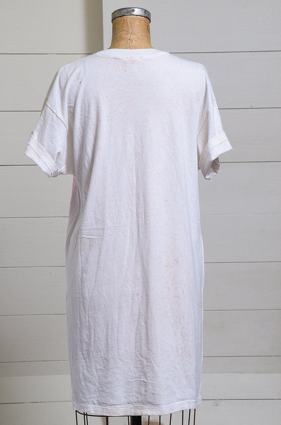 1980s John Lennon Airbrush Oversized T Shirt Dress - image 4