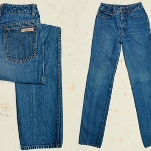 1980er Jahre Calvin Klein Mom Jeans High Waisted Glam Jean 25 x 34