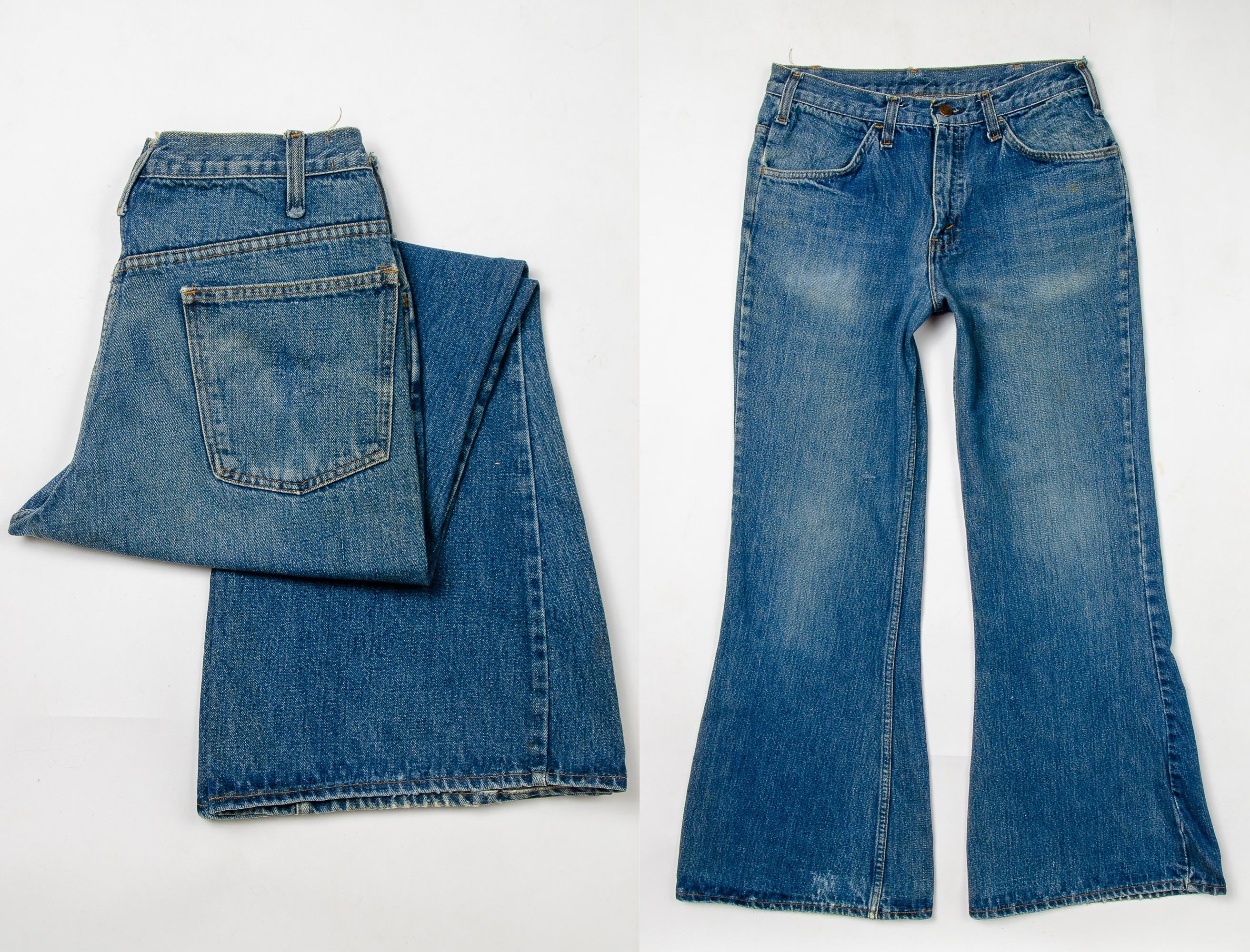 70’s Levi’s 684 W26 L30 Vintage 70s Levi's 684 Bellbottom Flare Orange Tab Denim