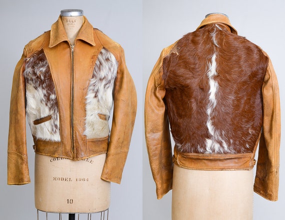 1940s Cowpunch Pony Hair Motorcycle Leather Grizzl