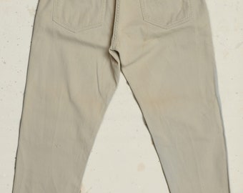 1960s Levis Big E 911B Beige Pique Corduroy Cotton Tapered 1960s Levis Big E 911B Beige Pique Corduroy Cotton Tapered