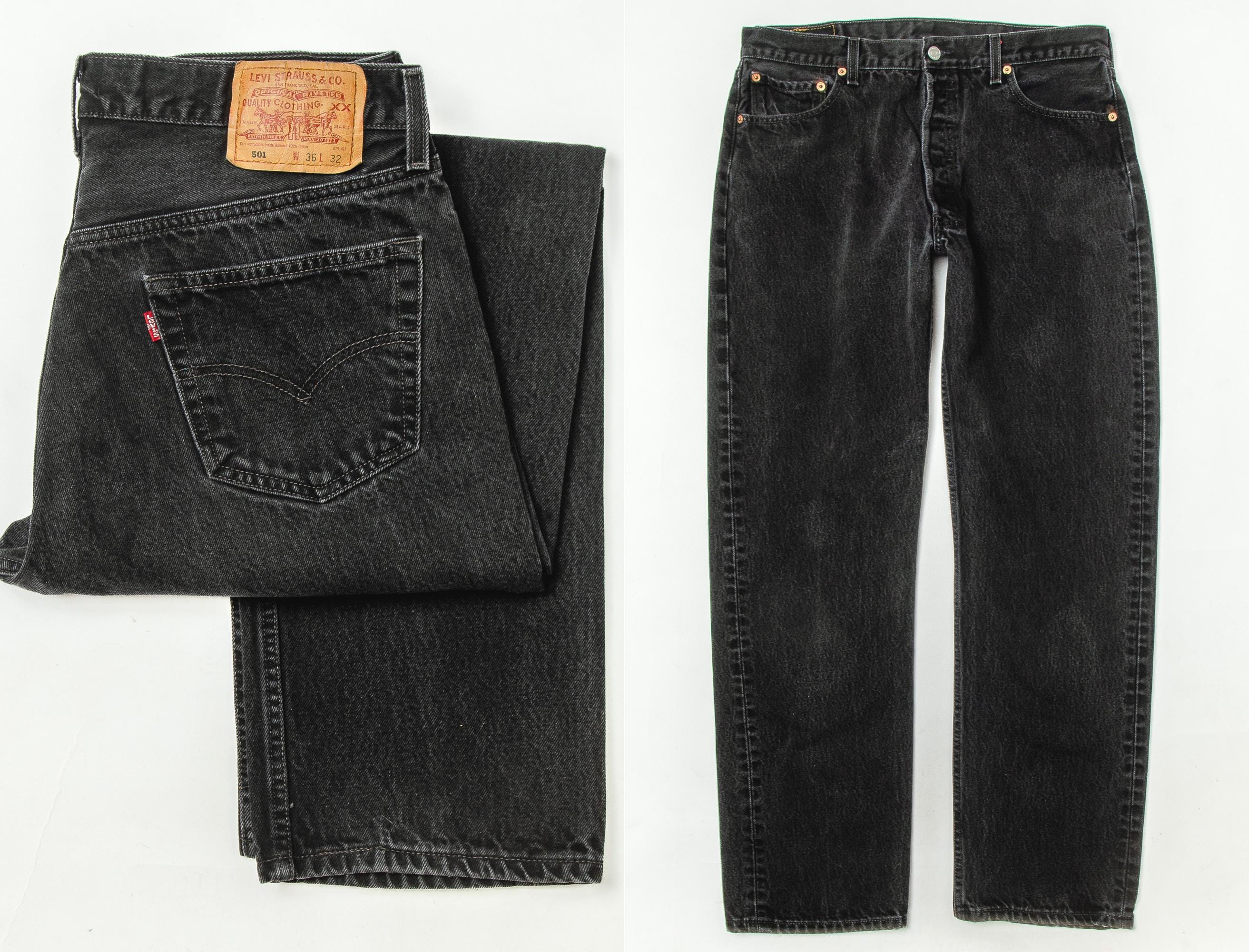 Levis Black 501 Usa - Etsy
