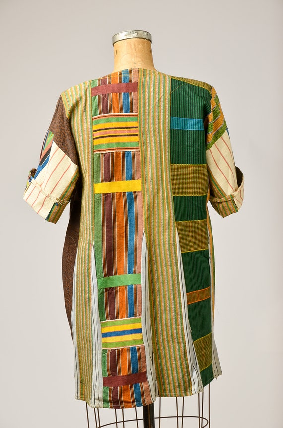 1960s African Patchwork Shirt Made in Togo Tradit… - image 4