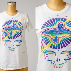 1980s Grateful Dead Airbrush Cats Under the Stars Hippie T Shirt