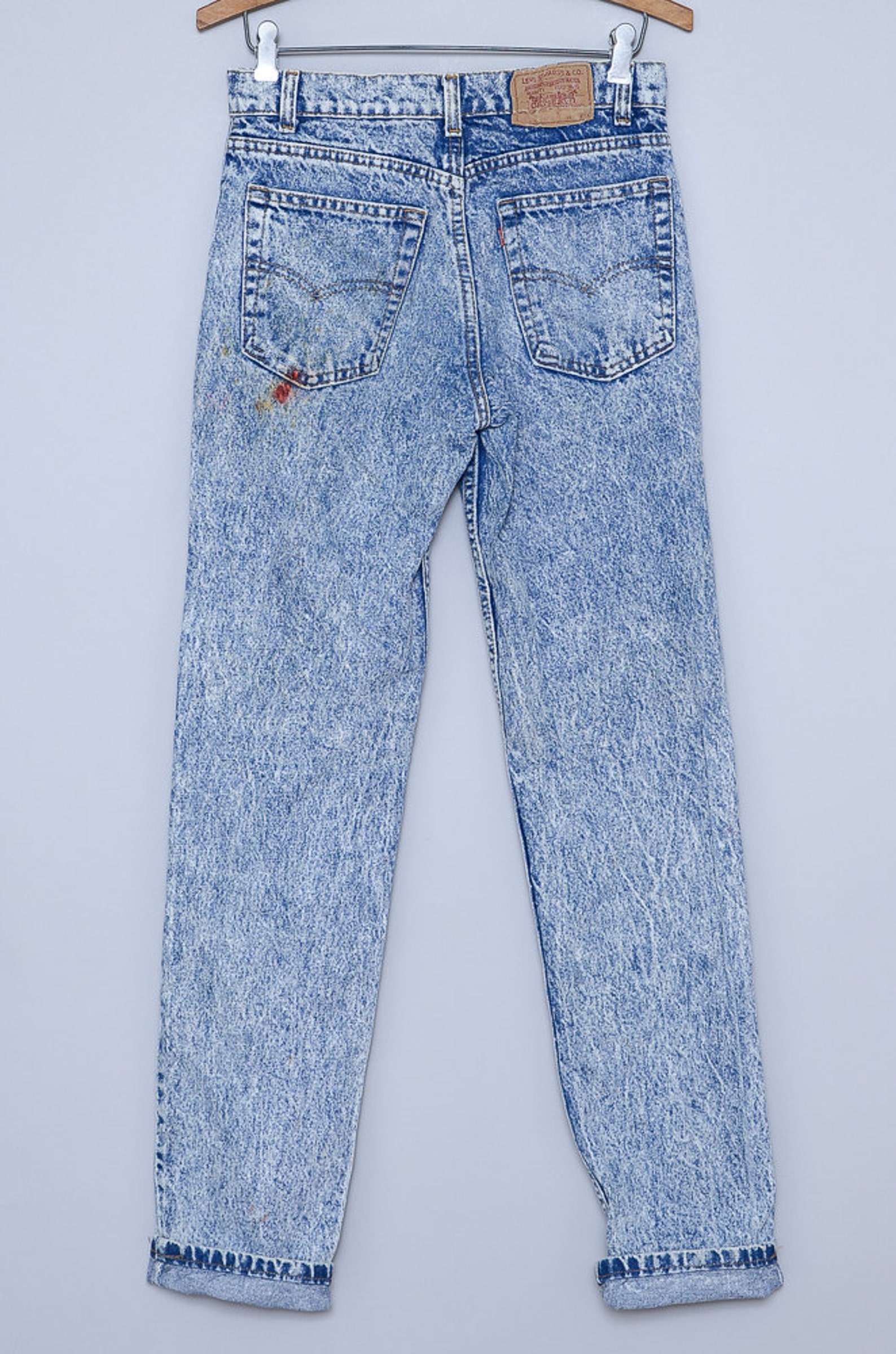 80s Levis Acid Washed Blue Denim High Waisted Jeans 29 X 33 | Etsy
