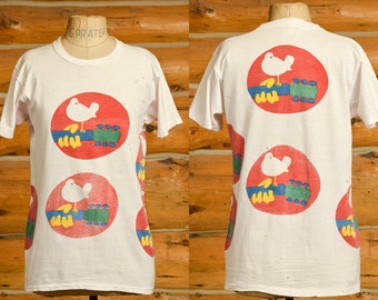 1960s Woodstock Test Print T Shirt Arnold Skolnick Hippie T Shirt