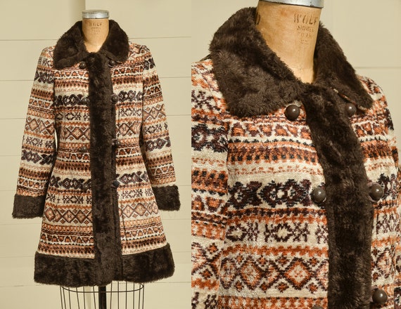 1960s Carpet Jacket Bohemian Tapestry Coat Penny L