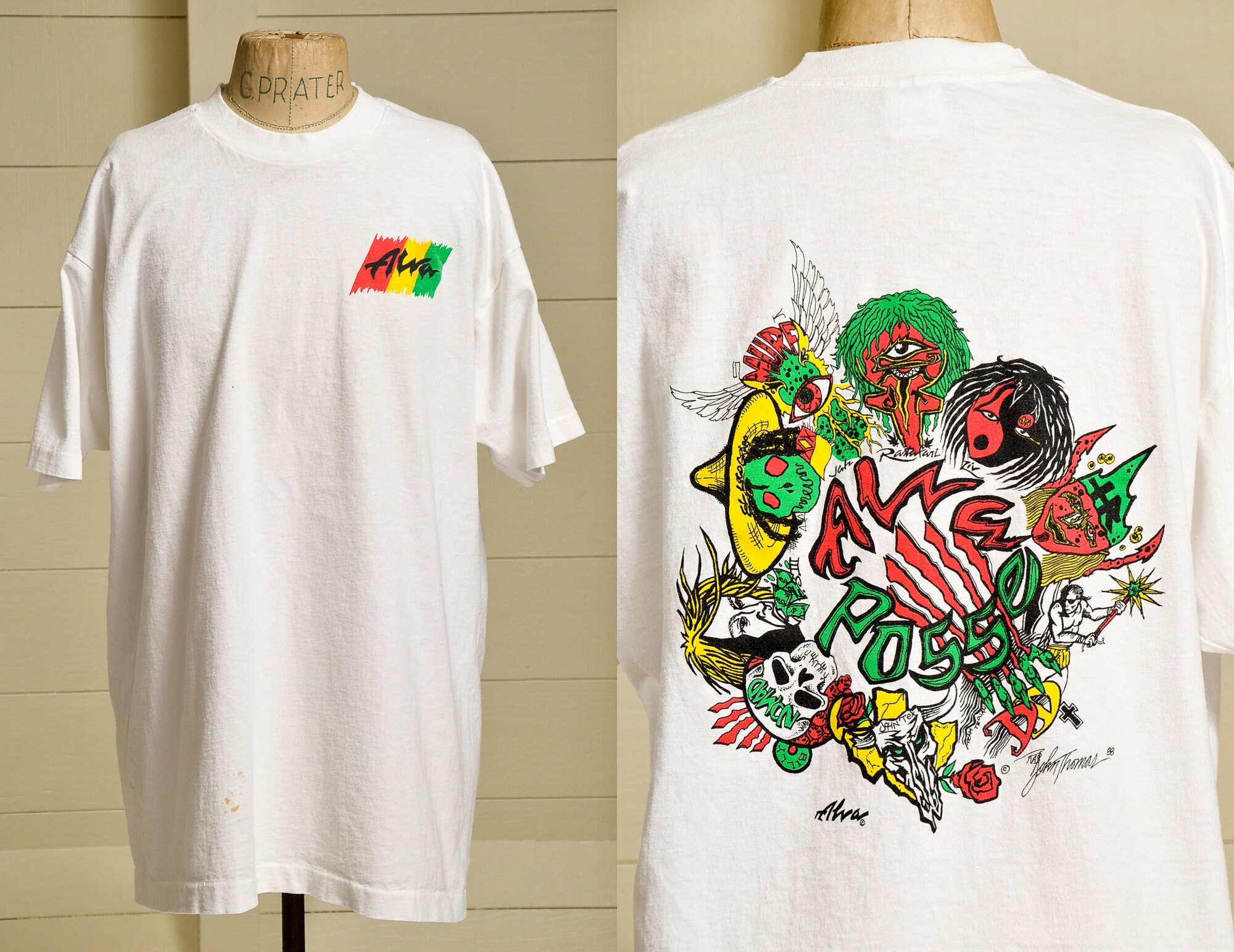 1988 Alva Posse T Shirt Tony Alva Skateboards Early Skateboarding 