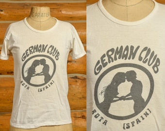 1970s Swingers Club German Night Club Rota Spain Novelty T Shirt