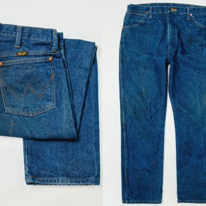 Vintage Wrangler Dark Denim Classic Bootcut Western Jeans 38 x 30