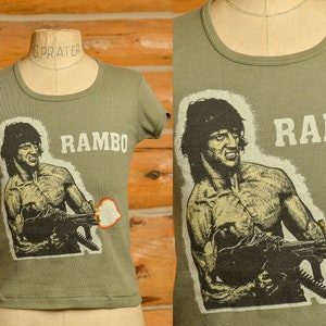 1980s Rambo First Blood Movie Promo T Shirt