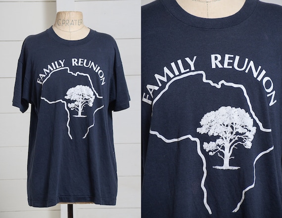 1990 Africa Family Reunion Super Soft Black Cotto… - image 1