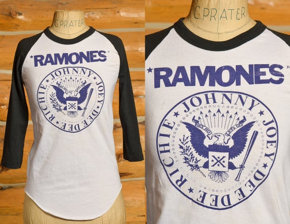 1980s Ramones Screen Stars Tag Baseball Tee Punk … - image 1