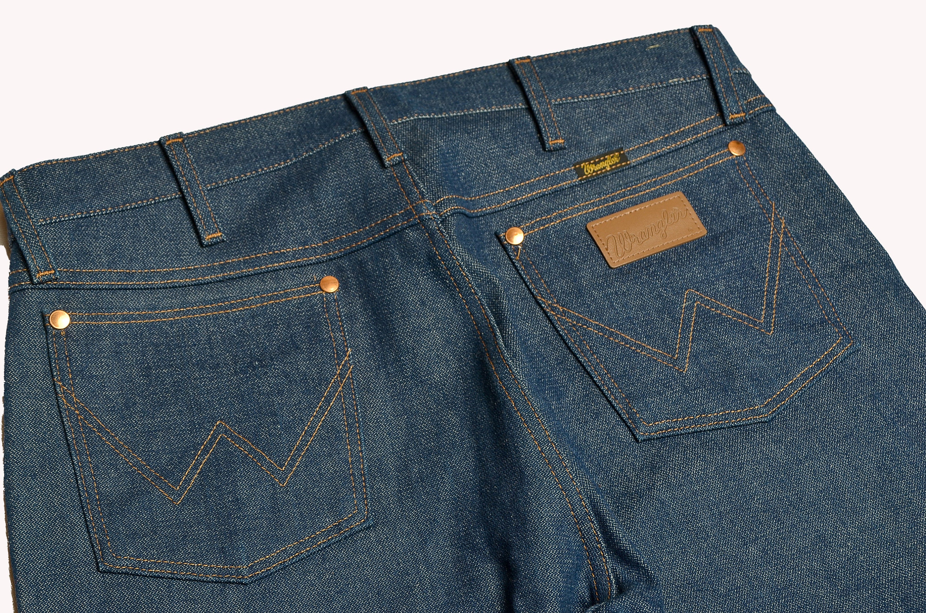 Vintage Wrangler Deadstock Jeans Dark Blue Denim Made in USA Vintage Wrangler Deadstock Jeans Dark Blue Denim Made in USA