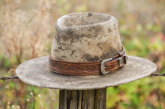 distressed cowboy hats