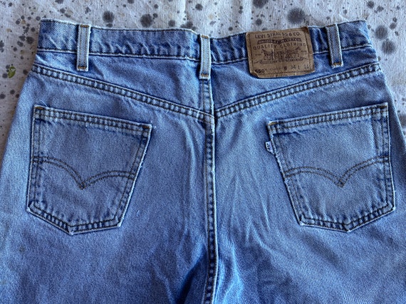 Vintage Levis 550 Distressed Denim Jean Shorts W … - image 6