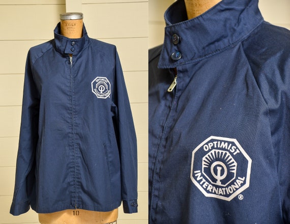 1960s Champion Jacket Navy Blue Cotton Optimist In