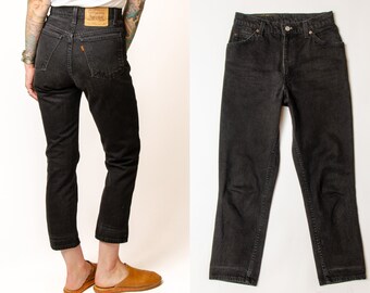 Vintage Levis 501 Black Denim Button Fly Jeans 31 X 34 - Etsy