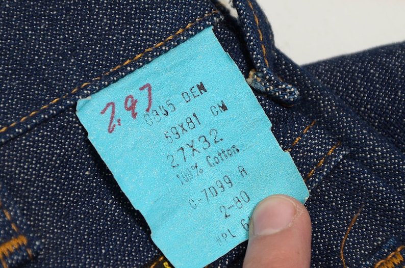 1960s Wrangler Deadstock Jeans Dark Blue Denim No Fault Denim | Etsy