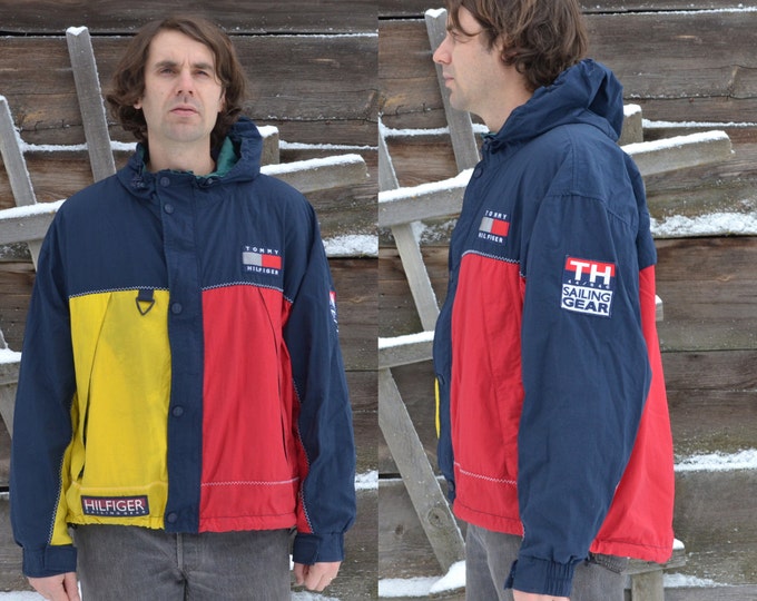 Vintage 90's Tommy Hilfiger Sailing Gear Anorak Jacket Etsy