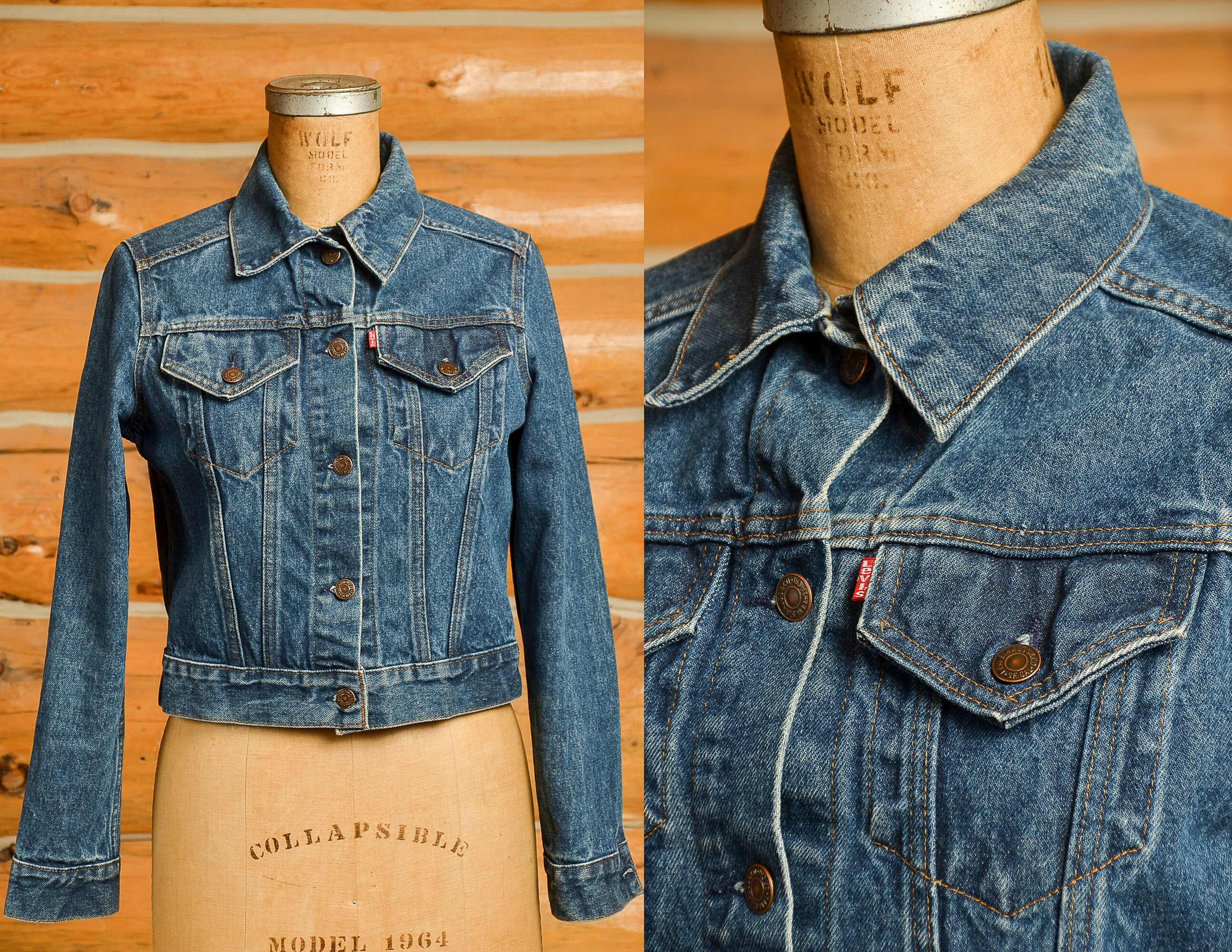 Vintage Levis Jean Jacket Dark Denim 