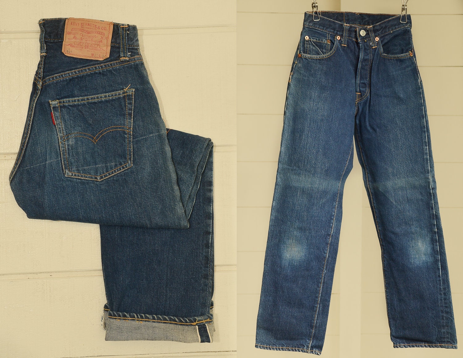1960s S Type Levis Big E 501 Redline Selvedge Indigo Denim - Etsy