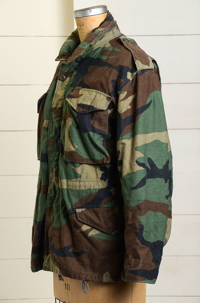 ジャケット・アウター 80s MILITARY  CAMO PARKA BLACK-DYE 1980's US Army Camo Parka Field Cold Weather Jacket Golden