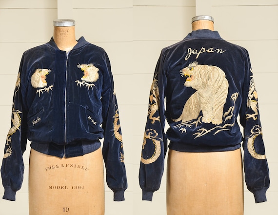 1950s Japan Tour Souvenir Jacket Reversible Velvet