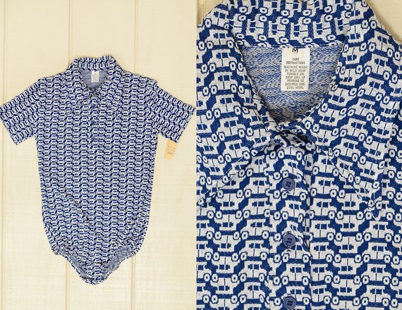 1970s Bodysuit Novelty Print Beep Beep! Deadstock