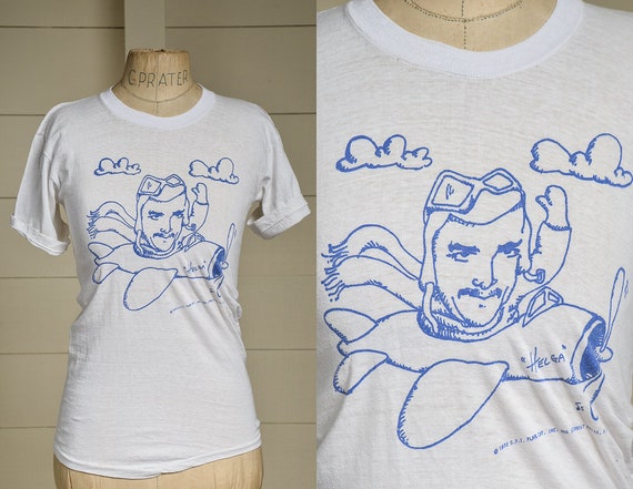 1970s Howard Hughes Airplane Ride Funny Novelty T