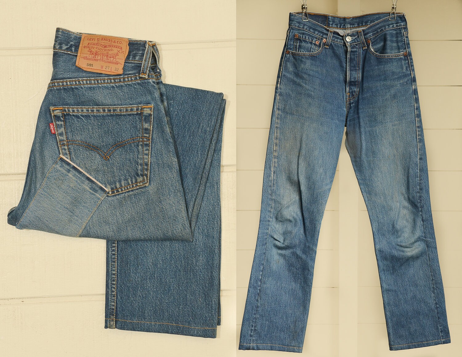 Vintage Levis 501 Perfectly Worn Button 