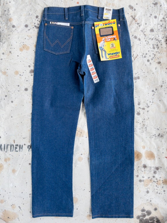 Vintage Wrangler Deadstock Jeans Dark Blue Denim … - image 4