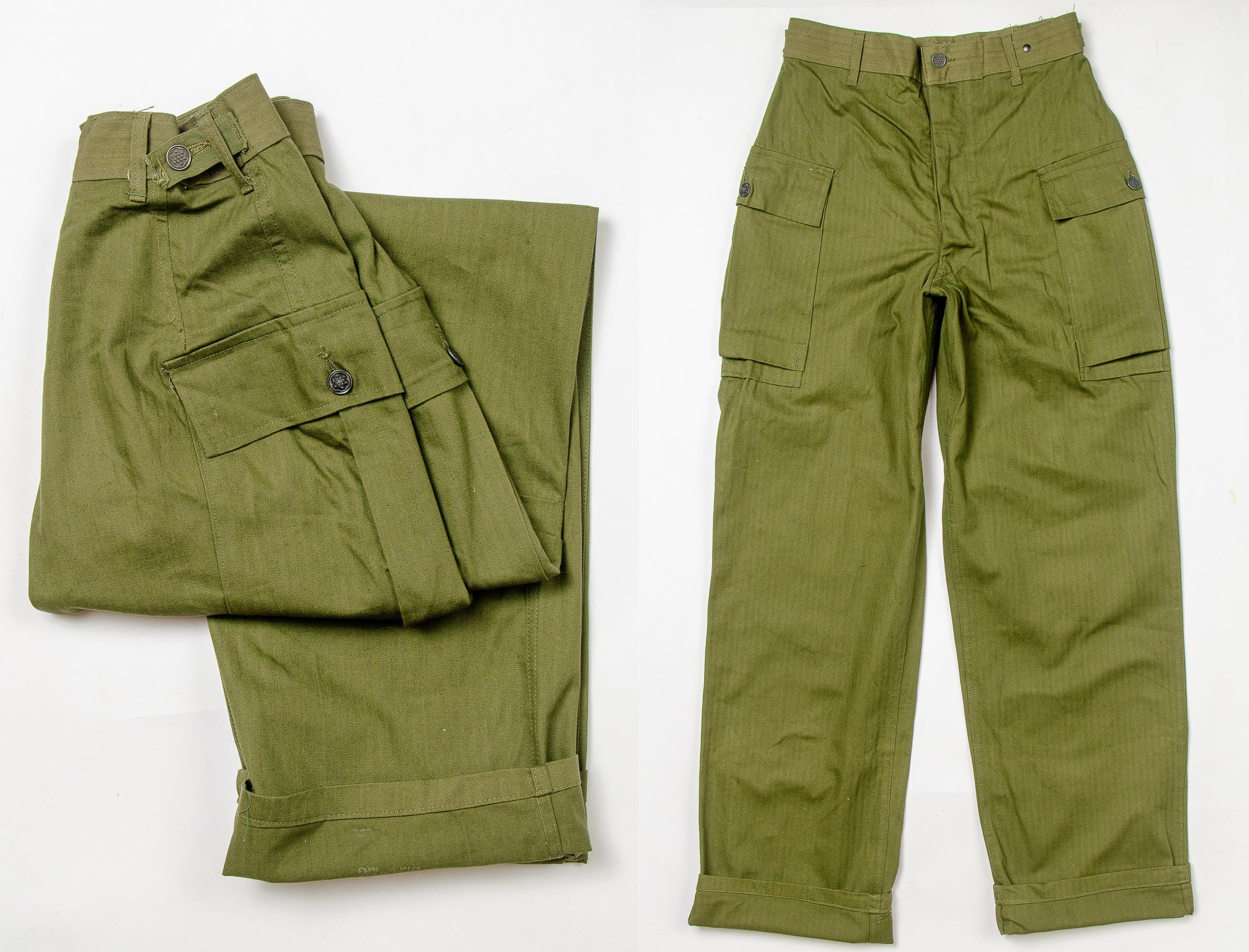 貴重◎ 40〜50's us army HBT pants vintage Vintage 40s 50s WWII ARMY P44 HBT Herringbone 13 Star