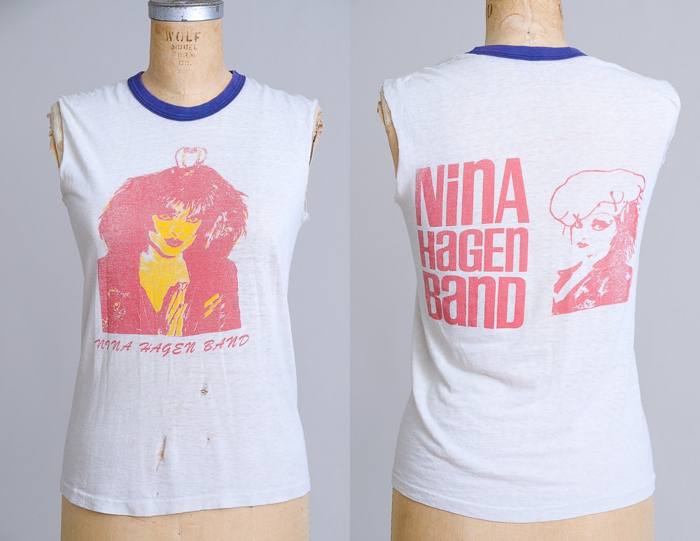 80s Nina Hagen Band Paper Thin Early Punk Cut Off T Shirt