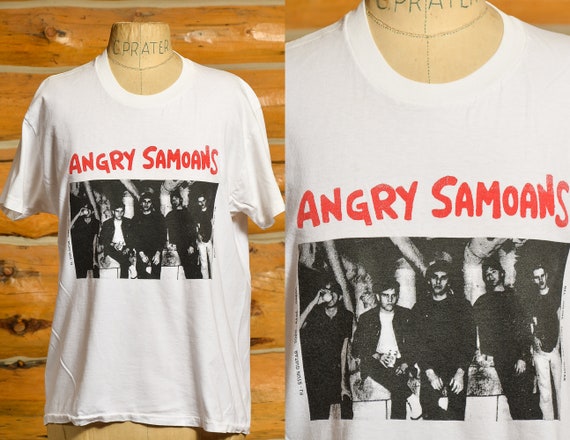 1980s Angry Samoans White Cotton Early Punk T Shir