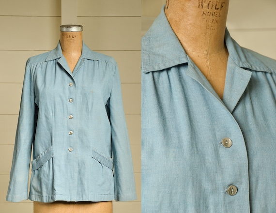 1940s Sanforized Selvedge Denim Chore Jacket Women