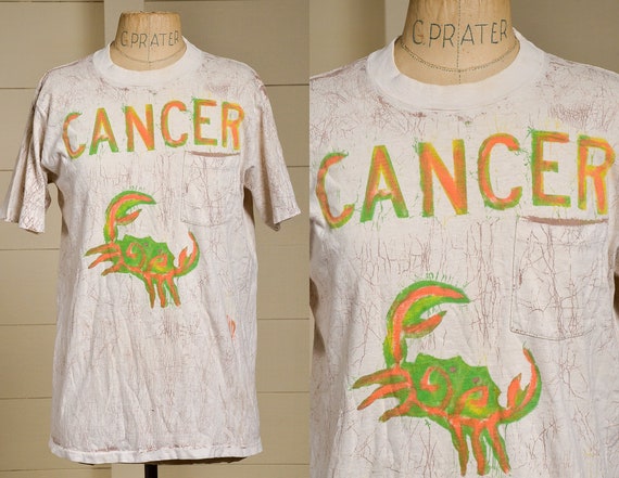 70s Cancer Astrological Handmade T Shirt Single P… - image 1