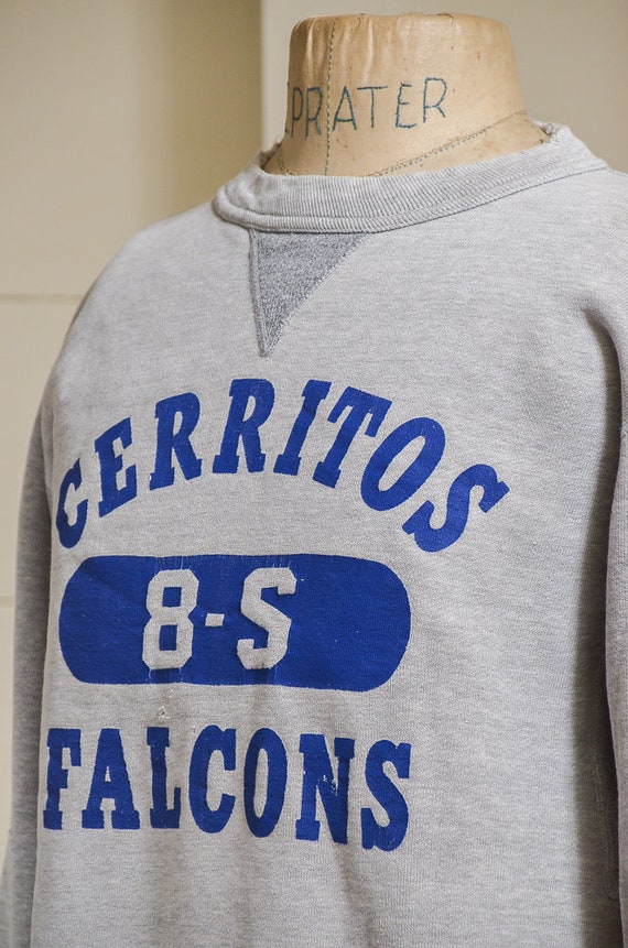 1950s V Stitch Sweatshirt Cerritos Falcons Califo… - image 5