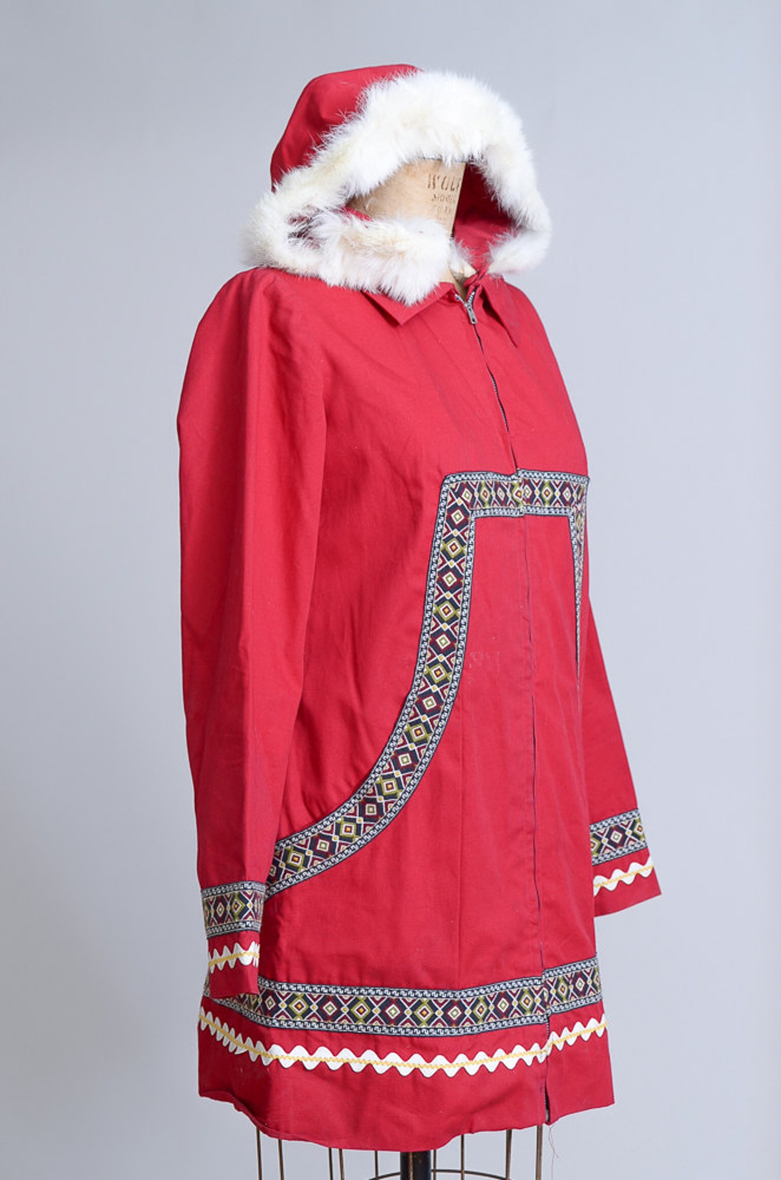 60s Eskimo Parka Arctic Rabbit Fur Hooded Winter Parka Jacket Etsy Canada