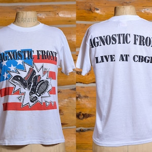 1989 Agnostic Front Live and CBGB Hardcore Punk Tee