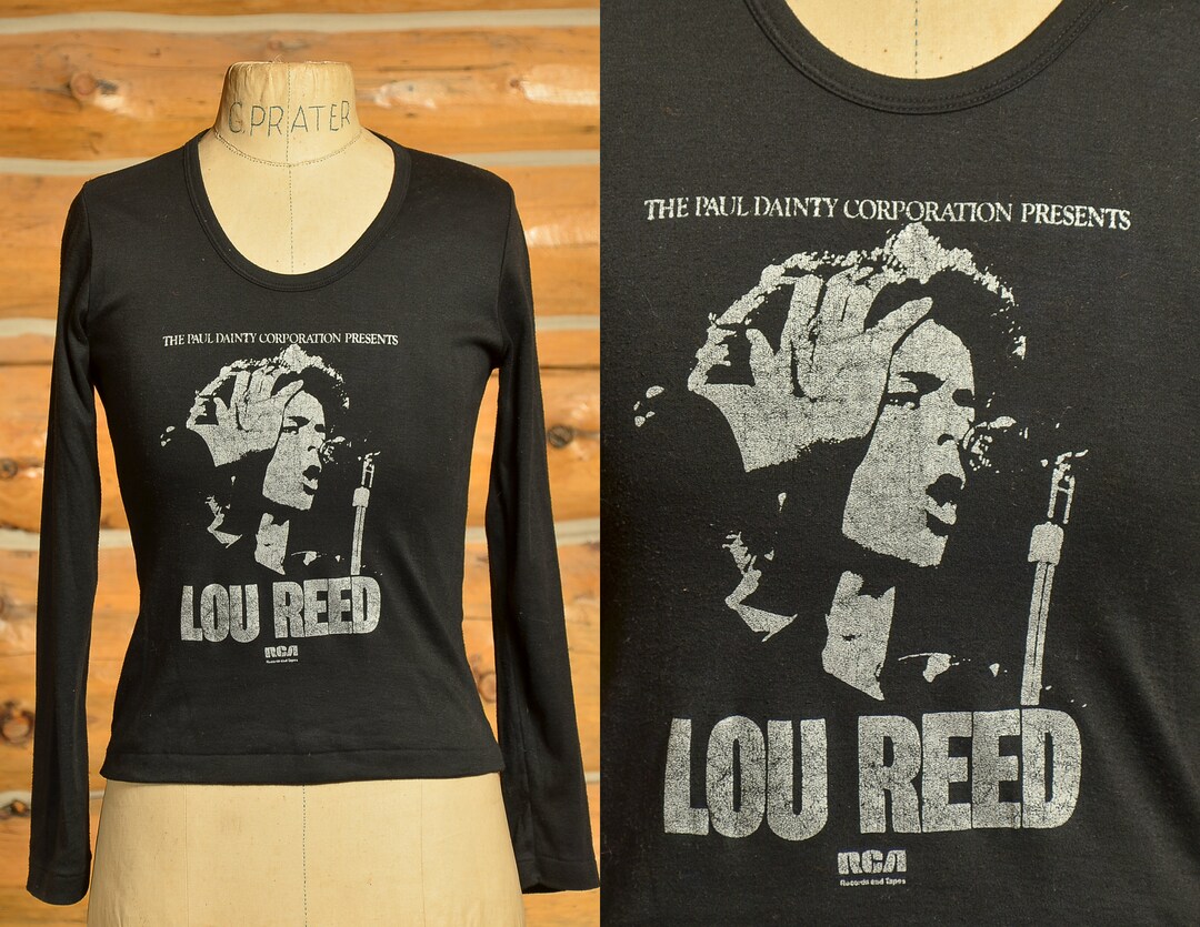1970s Lou Reed Paul Dainty Presents Long Sleeve Black Cotton T Shirt - Etsy