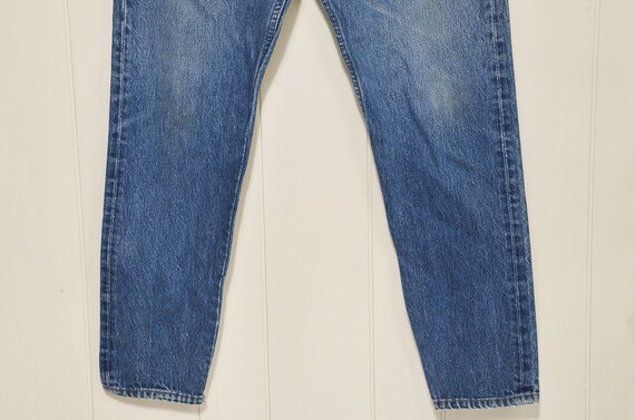 1980s Levis 501 Made in USA Tapered Leg High Wais… - image 3