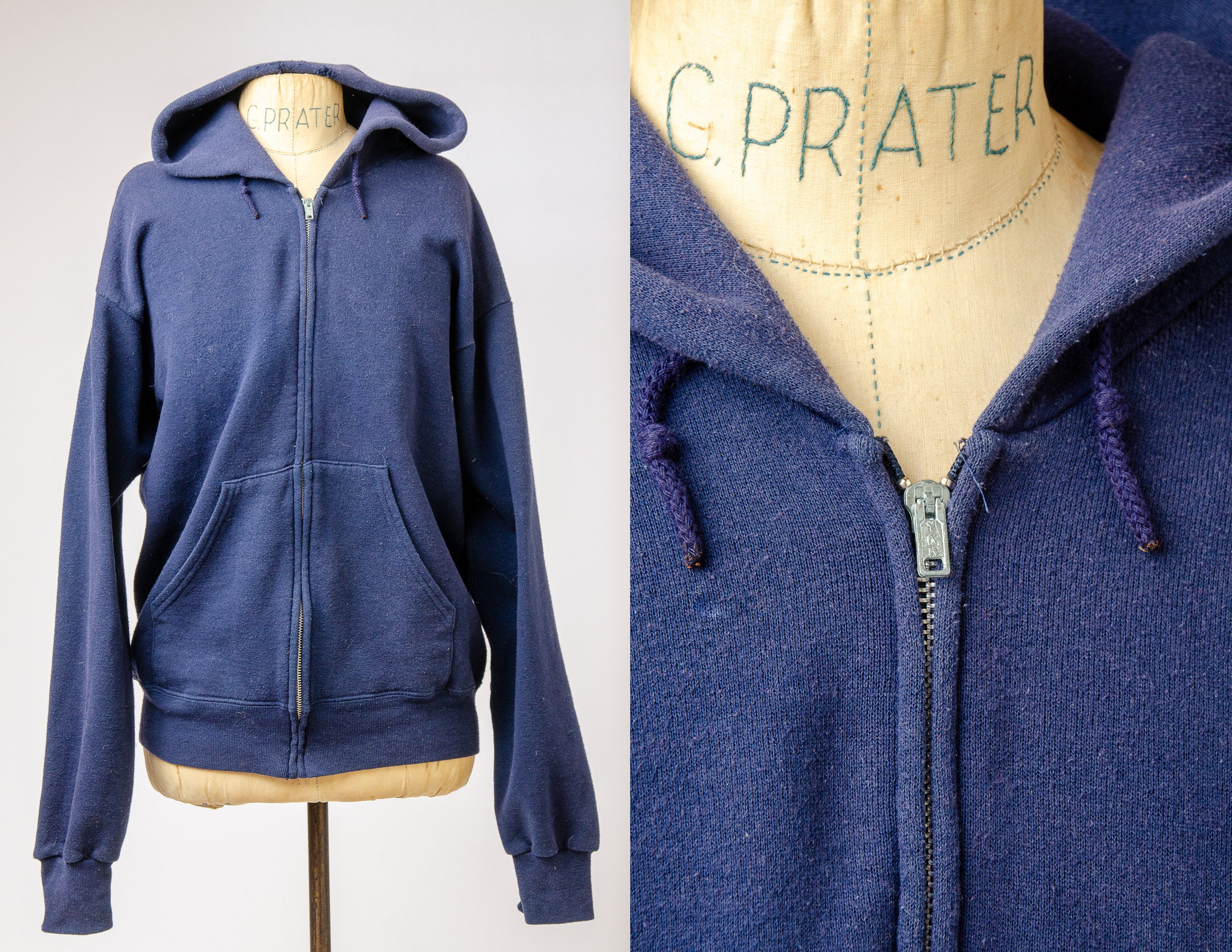 1960s Zip Hoodie - Etsy 