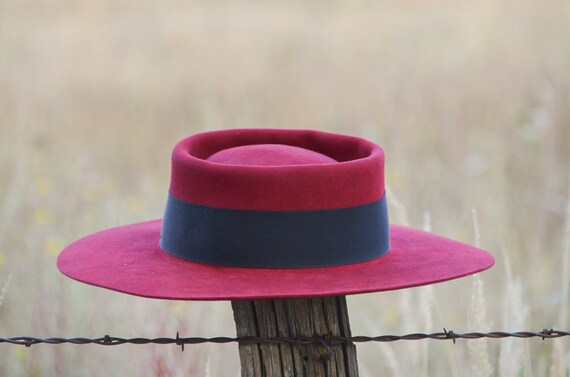 1950s Western Hat XXXXX Beaver Brown Fur Felt Phe… - image 3