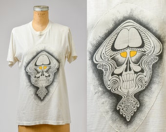 Vintage Grateful Dead Aoxomoxoa Skull Cotton Hippie T Shirt