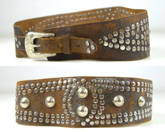 1940s Studded Motorcycle Kidney Belt Biker - image 1