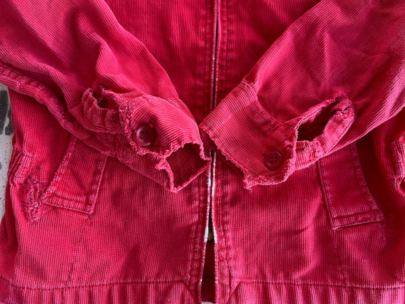 1960s Mod Kids Jacket Red Cotton Zip Up Jacket - image 3